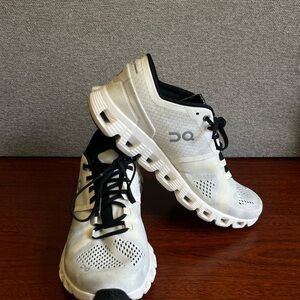 On Running Black and White Athletic Shoes